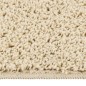 vidaXL Alfombra peluda antideslizante color crema 140x200 cm
