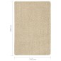 vidaXL Alfombra peluda antideslizante color crema 140x200 cm