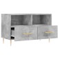 vidaXL Mueble para TV madera contrachapada gris hormigón 80x36x50 cm
