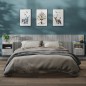 vidaXL Mesita de noche de pared 2 unidades color gris Sonoma