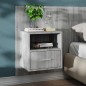 vidaXL Mesita de noche de pared 2 unidades color gris Sonoma