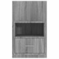 vidaXL Mesita de noche de pared 2 unidades color gris Sonoma