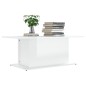 vidaXL Mesa de centro madera ingeniería blanco brillo 102x55,5x40 cm vidaXL Mesa de centro madera ingeniería blanco brillo 102x55,5x40 cm