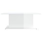 vidaXL Mesa de centro madera ingeniería blanco brillo 102x55,5x40 cm vidaXL Mesa de centro madera ingeniería blanco brillo 102x55,5x40 cm