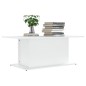 vidaXL Mesa de centro madera de ingeniería blanca 102x55,5x40 cm vidaXL Mesa de centro madera de ingeniería blanca 102x55,5x40 cm