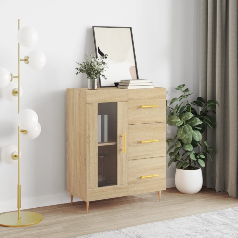 vidaXL Aparador de madera de ingeniería roble Sonoma 69,5x34x90 cm vidaXL Aparador de madera de ingeniería roble Sonoma 69,5x34x90 cm