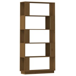 vidaXL Estantería/divisor madera de pino marrón miel 80x25x163,5 cm