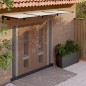 vidaXL Marquesina puerta policarbonato negro y transparente 358,5x90cm vidaXL Marquesina puerta policarbonato negro y transparente 358,5x90cm