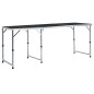 vidaXL Mesa de camping plegable de aluminio gris 180x60 cm vidaXL Mesa de camping plegable de aluminio gris 180x60 cm