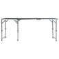 vidaXL Mesa de camping plegable de aluminio gris 180x60 cm vidaXL Mesa de camping plegable de aluminio gris 180x60 cm