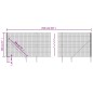 vidaXL Cerca de alambre con pinchos de anclaje gris antracita 1,8x25 m vidaXL Cerca de alambre con pinchos de anclaje gris antracita 1,8x25 m