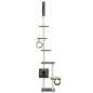 vidaXL Rascador para gatos con poste de sisal huellas gris 260 cm vidaXL Rascador para gatos con poste de sisal huellas gris 260 cm