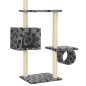 vidaXL Rascador para gatos con poste de sisal huellas gris 260 cm vidaXL Rascador para gatos con poste de sisal huellas gris 260 cm