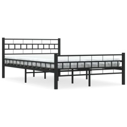 vidaXL Estructura de cama de acero negra 140x200 cm