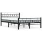 vidaXL Estructura de cama de acero negra 140x200 cm vidaXL Estructura de cama de acero negra 140x200 cm
