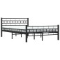 vidaXL Estructura de cama de acero negra 140x200 cm vidaXL Estructura de cama de acero negra 140x200 cm