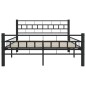 vidaXL Estructura de cama de acero negra 140x200 cm vidaXL Estructura de cama de acero negra 140x200 cm