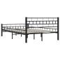 vidaXL Estructura de cama de acero negra 140x200 cm vidaXL Estructura de cama de acero negra 140x200 cm