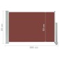 vidaXL Toldo lateral retráctil de jardín marrón 60x300 cm vidaXL Toldo lateral retráctil de jardín marrón 60x300 cm