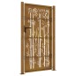 vidaXL Puerta de jardín acero corten diseño bambú 105x205 cm