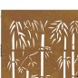 vidaXL Puerta de jardín acero corten diseño bambú 105x205 cm