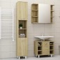 vidaXL Juego muebles de baño 3 pzas madera de ingeniería roble Sonoma vidaXL Juego muebles de baño 3 pzas madera de ingeniería roble Sonoma