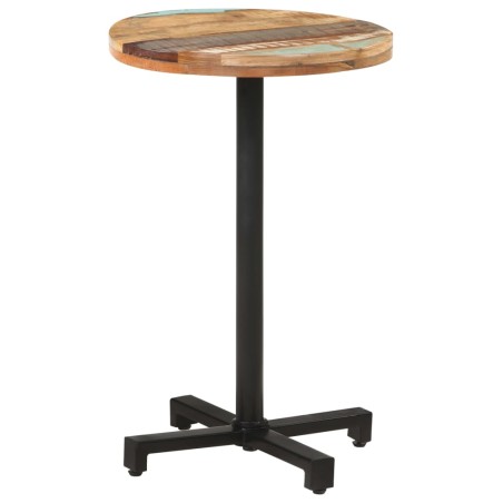 vidaXL Mesa de bistró redonda madera maciza reciclada Ø50x75 cm