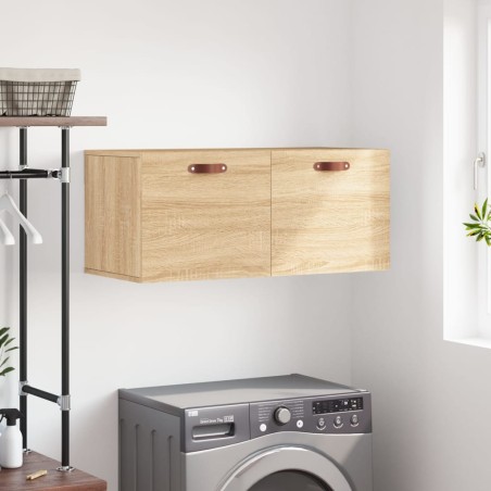vidaXL Armario de pared madera ingeniería roble Sonoma 80x36,5x35 cm