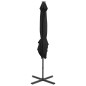 vidaXL Sombrilla voladiza con poste y luces LED negra 250 cm vidaXL Sombrilla voladiza con poste y luces LED negra 250 cm