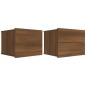 vidaXL Mesitas de noche 2 uds contrachapada marrón roble 40x30x30 cm vidaXL Mesitas de noche 2 uds contrachapada marrón roble 40x30x30 cm