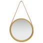 vidaXL Espejo de pared con correa dorado 40 cm vidaXL Espejo de pared con correa dorado 40 cm