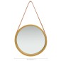 vidaXL Espejo de pared con correa dorado 40 cm vidaXL Espejo de pared con correa dorado 40 cm