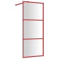 vidaXL Mampara puerta de ducha vidrio transparente ESG rojo 80x195 cm vidaXL Mampara puerta de ducha vidrio transparente ESG rojo 80x195 cm