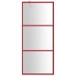 vidaXL Mampara puerta de ducha vidrio transparente ESG rojo 80x195 cm vidaXL Mampara puerta de ducha vidrio transparente ESG rojo 80x195 cm