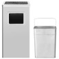 vidaXL Papelera con cenicero de acero inoxidable 45 L vidaXL Papelera con cenicero de acero inoxidable 45 L