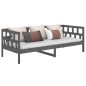 vidaXL Sofá cama de madera maciza de pino gris 90x200 cm vidaXL Sofá cama de madera maciza de pino gris 90x200 cm