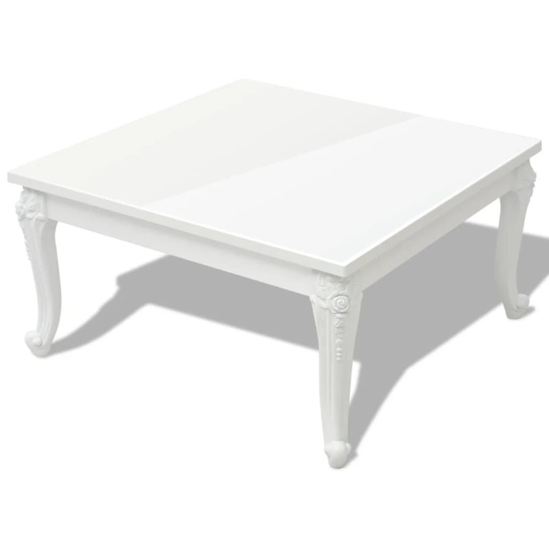 vidaXL Mesa de centro 80x80x42 cm blanco brillante vidaXL Mesa de centro 80x80x42 cm blanco brillante