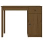 vidaXL Escritorio de madera maciza de pino marrón miel 100x50x75 cm vidaXL Escritorio de madera maciza de pino marrón miel 100x50x75 cm