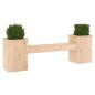 vidaXL Banco con jardineras madera maciza de pino 184,5x39,5x56,5 cm vidaXL Banco con jardineras madera maciza de pino 184,5x39,5x56,5 cm