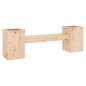 vidaXL Banco con jardineras madera maciza de pino 184,5x39,5x56,5 cm vidaXL Banco con jardineras madera maciza de pino 184,5x39,5x56,5 cm