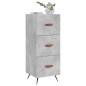 vidaXL Aparador de madera contrachapada gris hormigón 34,5x34x90 cm vidaXL Aparador de madera contrachapada gris hormigón 34,5x34x90 cm