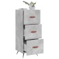 vidaXL Aparador de madera contrachapada gris hormigón 34,5x34x90 cm vidaXL Aparador de madera contrachapada gris hormigón 34,5x34x90 cm