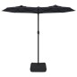 vidaXL Sombrilla doble negra 316x240 cm