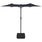 vidaXL Sombrilla doble negra 316x240 cm