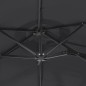 vidaXL Sombrilla doble negra 316x240 cm