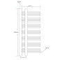 vidaXL Radiador toallero de baño en forma de E 600 x 1400 mm