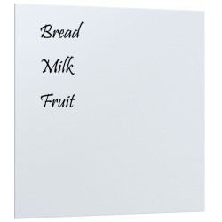 vidaXL Pizarra magnética de pared vidrio templado blanco 40x40 cm