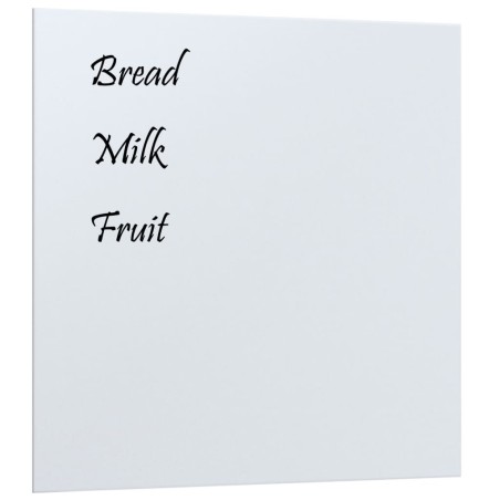 vidaXL Pizarra magnética de pared vidrio templado blanco 40x40 cm