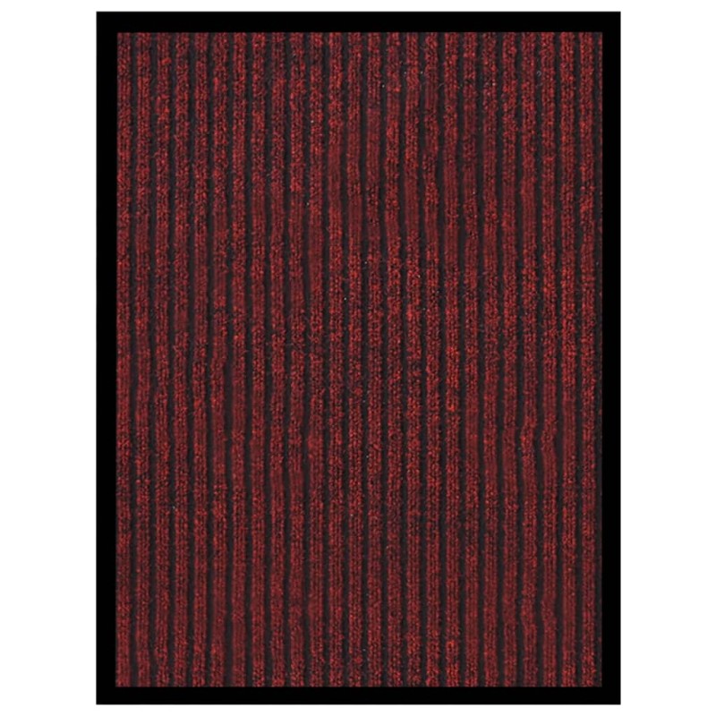 vidaXL Felpudo de rayas rojo 40x60 cm vidaXL Felpudo de rayas rojo 40x60 cm