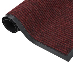 vidaXL Felpudo de rayas rojo 40x60 cm